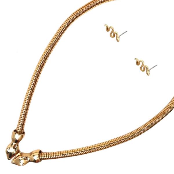 Snake Chain Metal Necklace