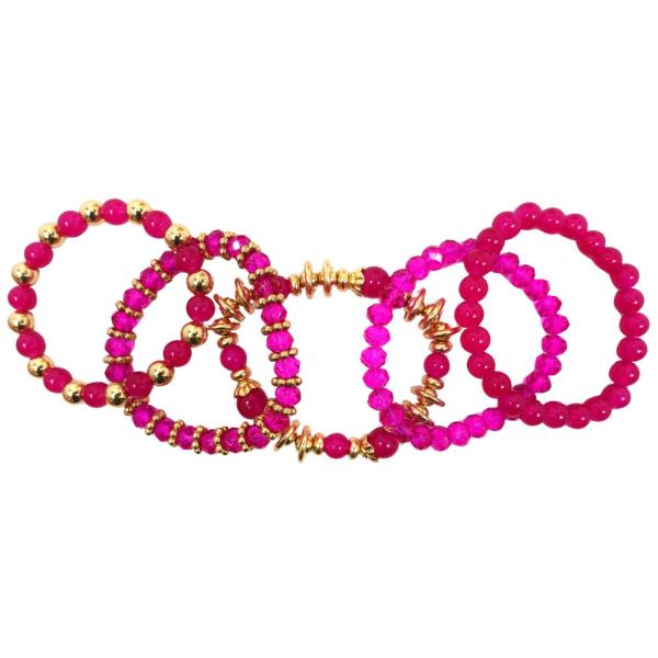 Glass Beaded Bracelet Set
