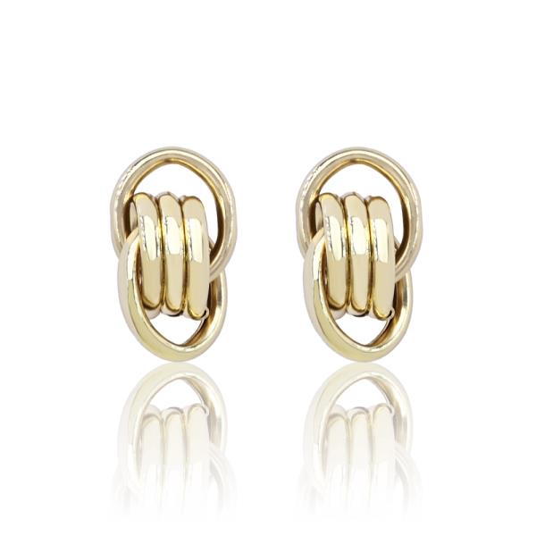 Brass Knot Door Knocker Earring