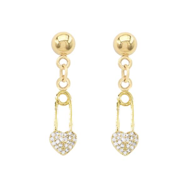 Heart Pin S Steel Post Earring