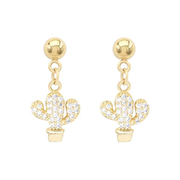 Cactus CZ SSteel Post Earring