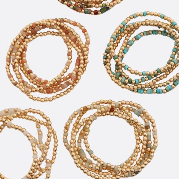 Multi Bead Bracelet Set