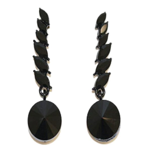 Round Marquise Link Rhinestone Dangle Earring