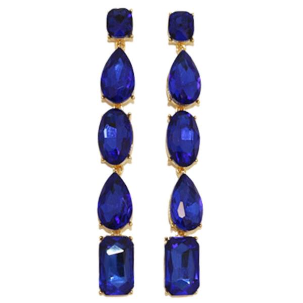 Round Teardrop Rhinestone Dangle Earring