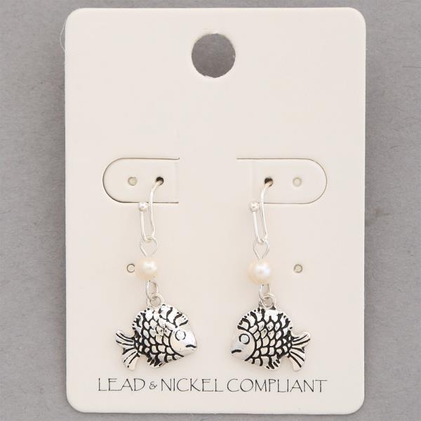 Fish Shape Metal Dangle Earring