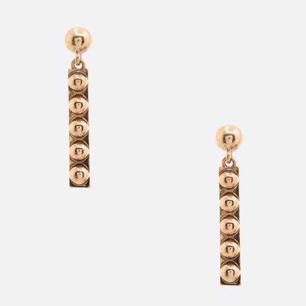 Bubble Metal Bar Dangle Earring