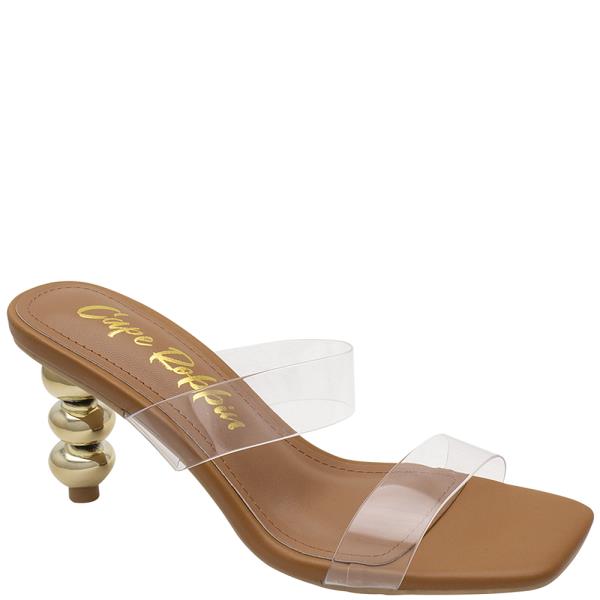 Double Clear Strap Mule W Heel (12 Pairs)