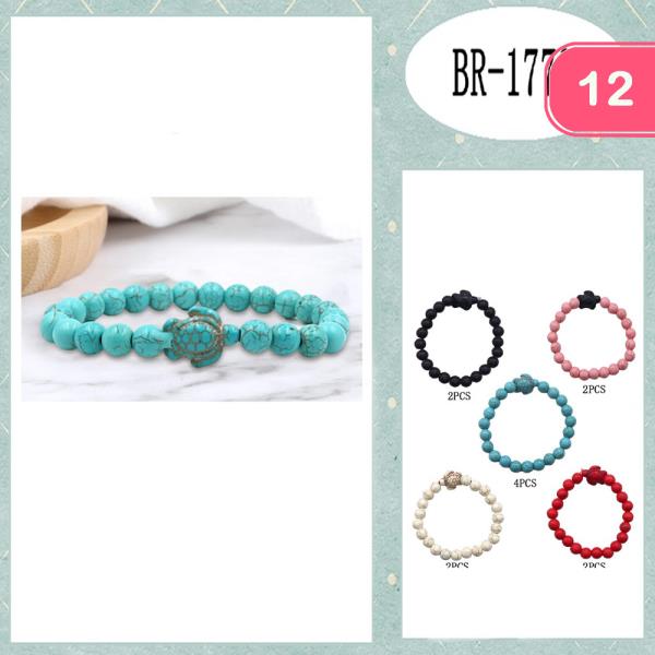 Stone Beaded Turtle Bracelet (12 Units)