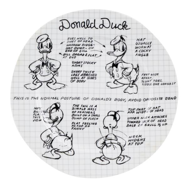 DISNEY Donald Duck Sketchbook Dinner Plate