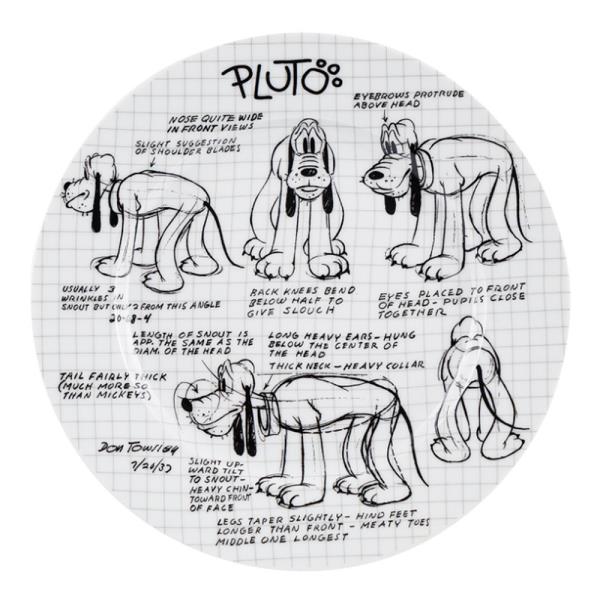 DISNEY Pluto Sketchbook Dinner Plate