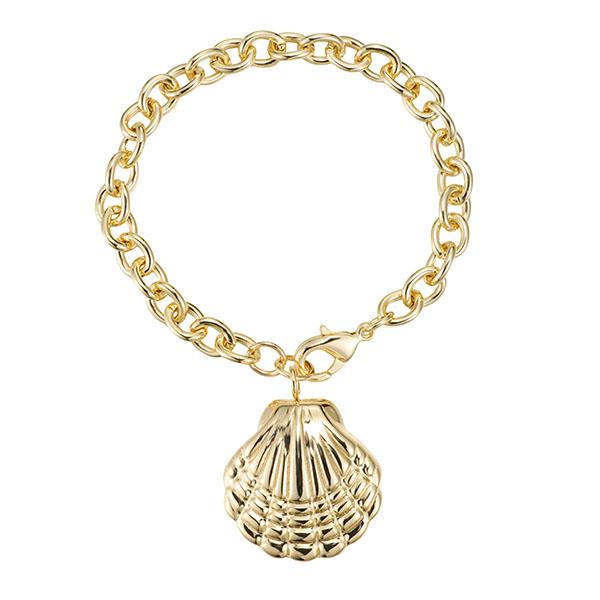 Seashell Charm Metal Gold Plated Bracelet