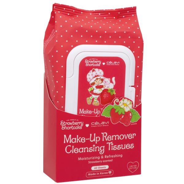 CELAVI Strawberry Shortcake Make Up Tissues