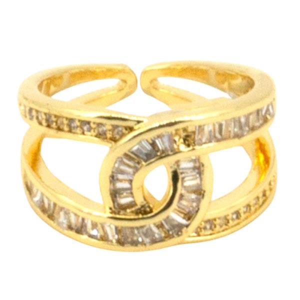 Crystal Knot Adjustable Ring