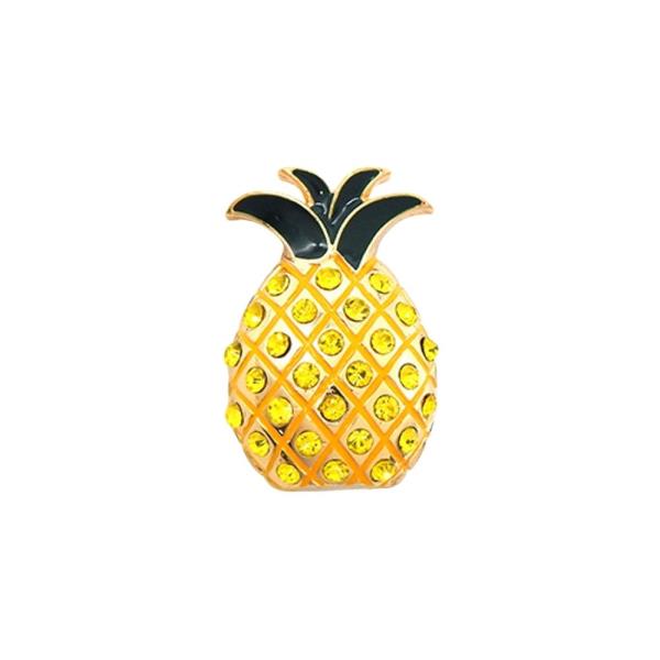 RHINESTONE PINEAPPLE BROOCH