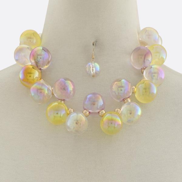 Ball Bead Link Necklace