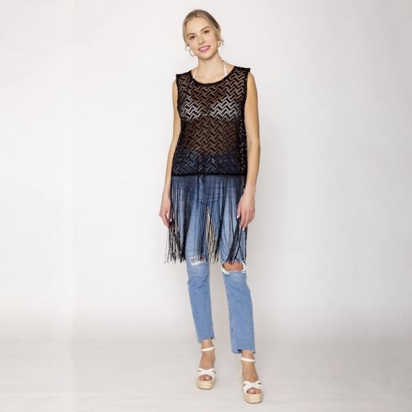 Crochet Poncho W Fringe