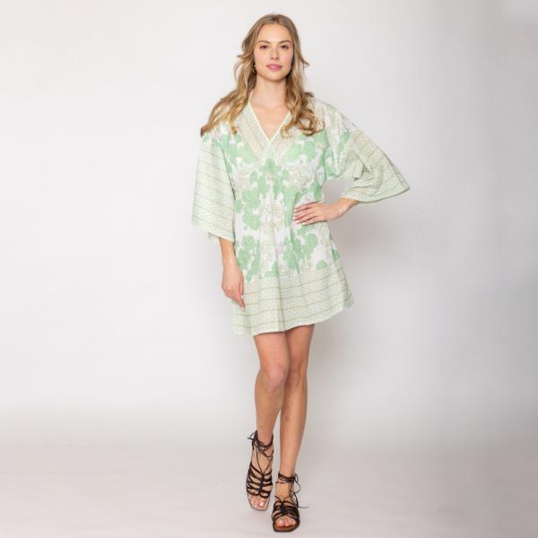 Flower Print Poncho