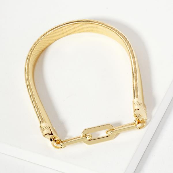 Oval Link Metal Bracelet