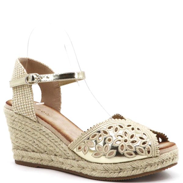 EYELET 2 PC ESPADRILL WEDGE 12 PAIRS