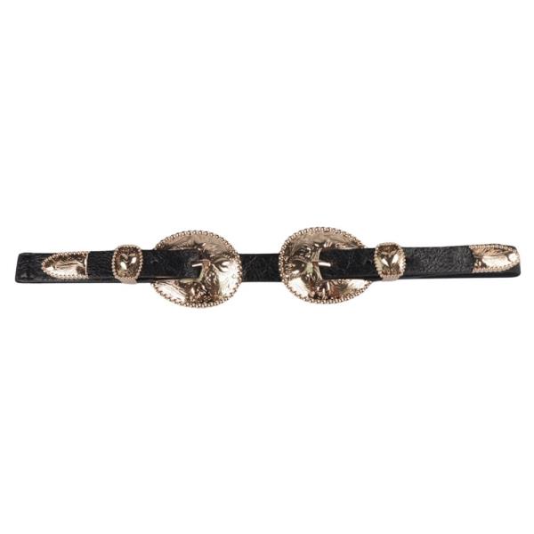Western Double Buckle Elastic Belt