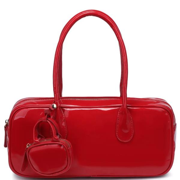 2IN1 Textured Willa Satchel W Mini Coin Pouch Set