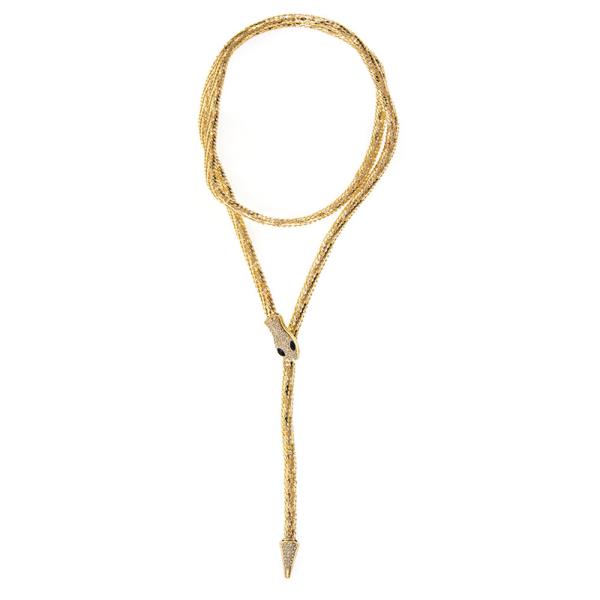 SNAKE WRAP METAL NECKLACE