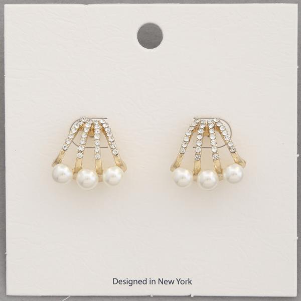 Crystal Pearl Bead Earring
