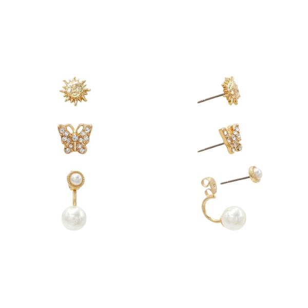 Sun Butterfly Assorted Earring Set