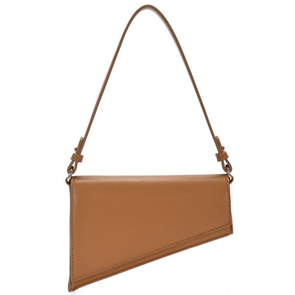 Smooth Slanted Shaped Design Shoulder Bag