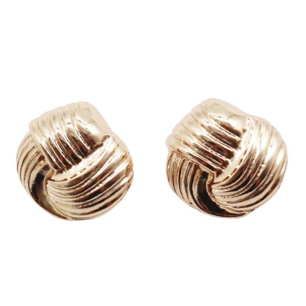 Lined Knot Metal Earring