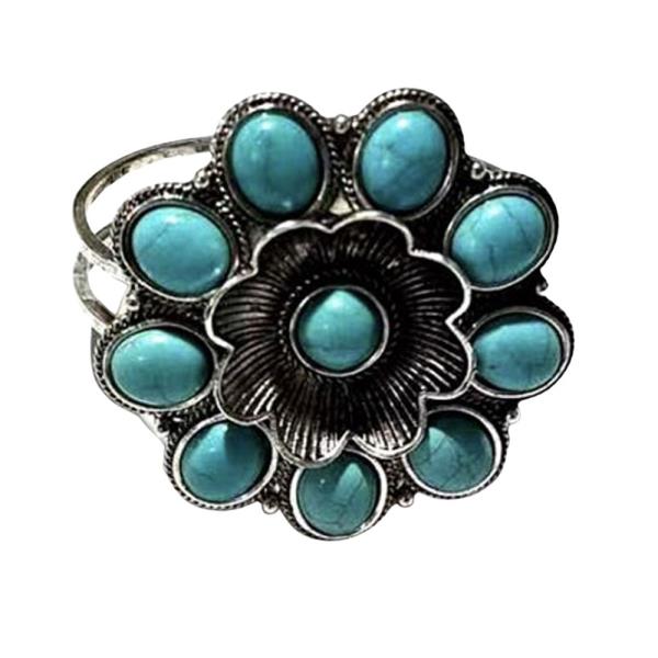 Western Style Flower Concho Bracelet