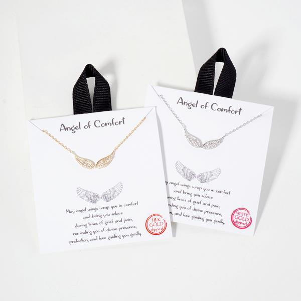 18K GOLD RHODIUM ANGEL OF COMFORT NECKLACE