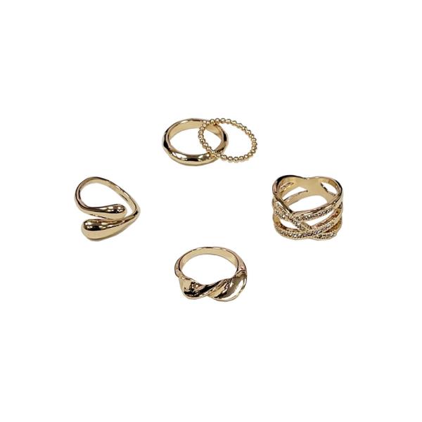 Multi Metal Ring Set