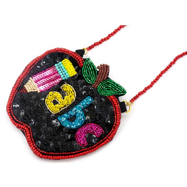 Sequins Pencil Letter ABC Apple Crossbody Bag