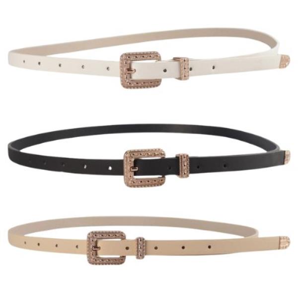 Metal Buckle Thin Belt
