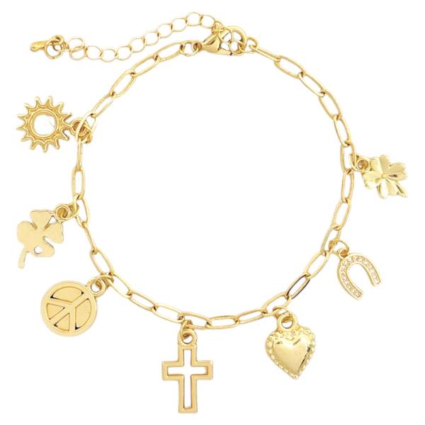 Multi Metal Charm Bracelet
