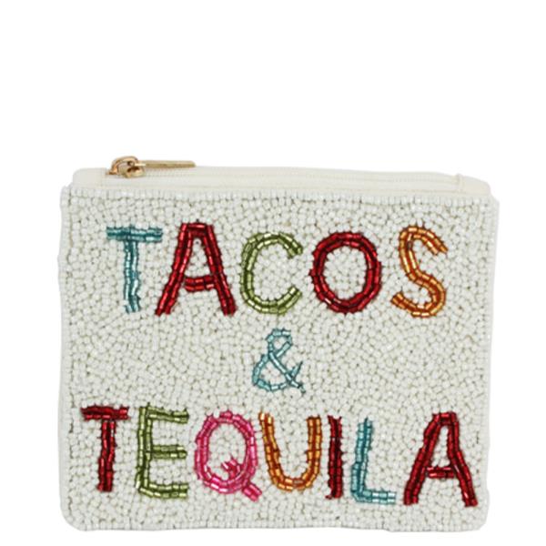Seed Bead and Tequila Coin Purse Bag
