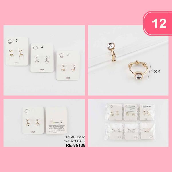 Copper Core Rhinestone Hoop Earring (12 Units)