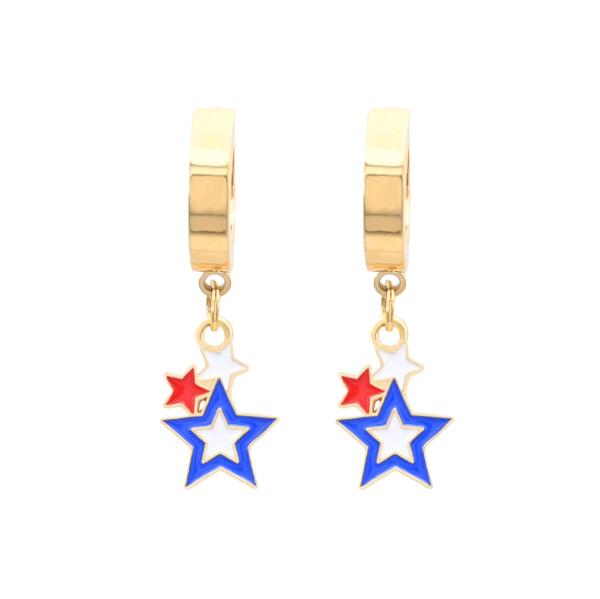 American Star Stainless Steel Huggie Earring