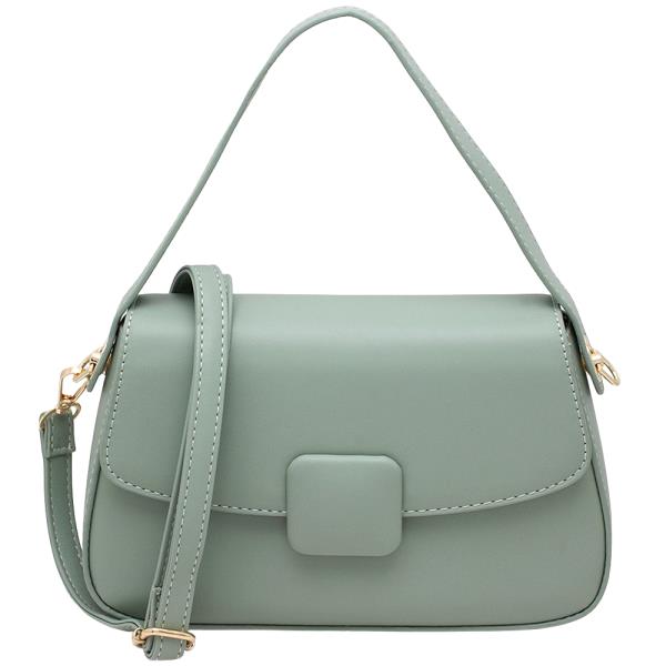 Smooth Plain Flap Handle Bag