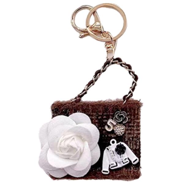 FLOWER BOW HANDBAG BAG CHARM KEYCHAIN