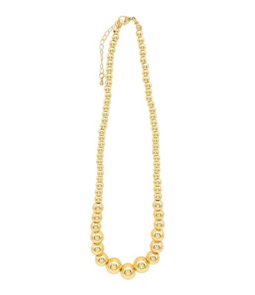 Ball Bead Link Metal Necklace