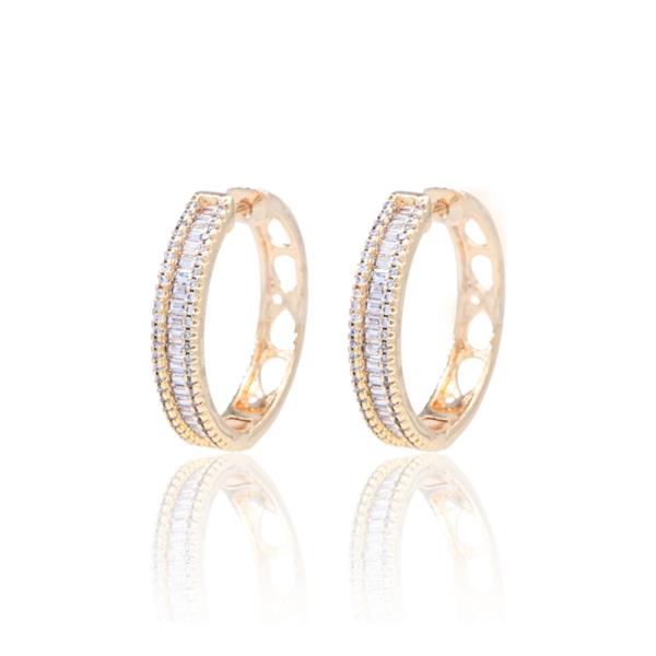 Micro Pave Hoop Earring