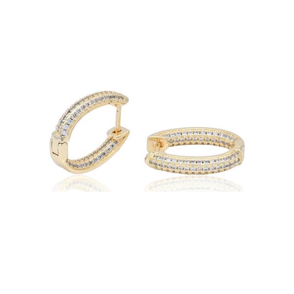 Micro Pave Hoop Earring