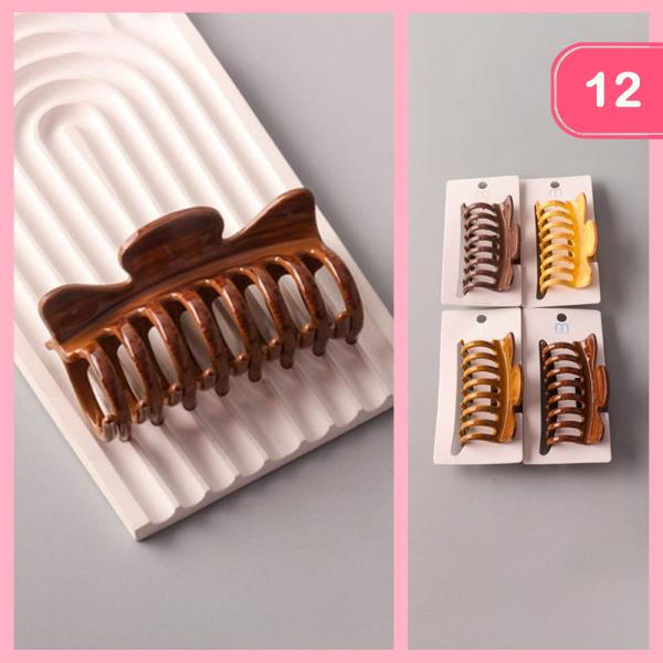 Wood Stain Comb Claw Clip (12 Units)