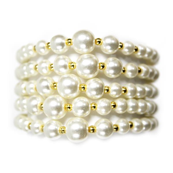 Pearl Bead Bracelet Set