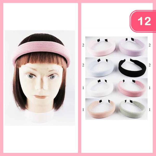 Padded Fabric Headband (12 Units)