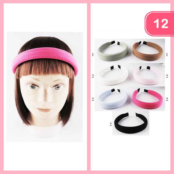 Padded Fabric Headband (12 Units)