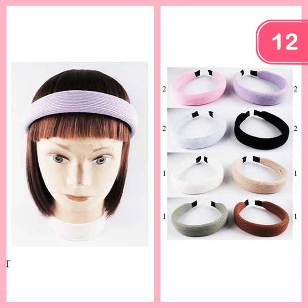 Padded Fabric Headband (12 Units)
