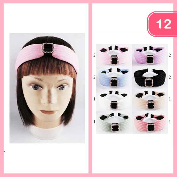 Jewel Accent Headband (12 Units)